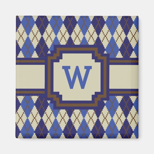 Blueberry Scone Argyle Magnet (Voorkant)