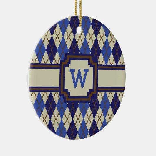 Blueberry Scone Argyle Ornament (Rechts)