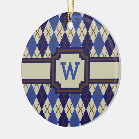 Blueberry Scone Argyle Ornament (Links)