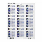 Blueberry Scone Argyle Retouradreslabel Etiket (Full Sheet)