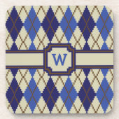 Blueberry Scone Argyle Square Onderzetter (Voorkant)