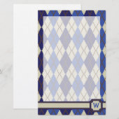 Blueberry Scone Argyle Stationery Briefpapier (Voorkant / Achterkant)