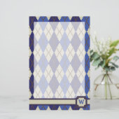 Blueberry Scone Argyle Stationery Briefpapier (Staand voorkant)
