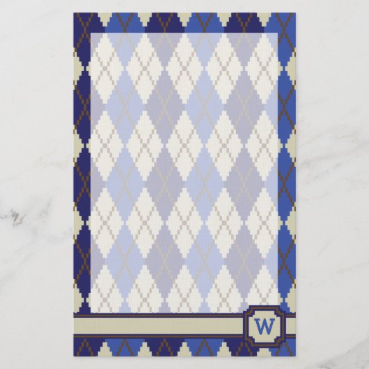 Blueberry Scone Argyle Stationery Briefpapier (Voorkant)