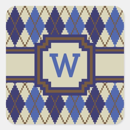 Blueberry Scone Argyle Sticker (Voorkant)