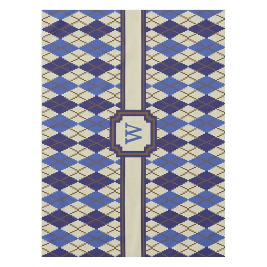Blueberry Scone Argyle Tablecloth Tafelkleed (Voorkant)