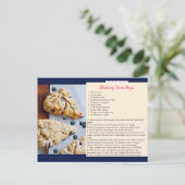 Blueberry Scones Recept Briefkaart (Staand voorkant)