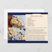 Blueberry Scones Recept Briefkaart (Voorkant / Achterkant)