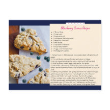 Blueberry Scones Recept Briefkaart