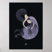 BLUEBERRY SEAHORSE van Alexandra Dikaia Poster (Voorkant)