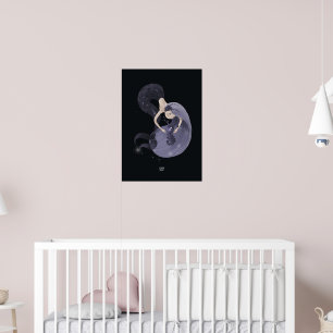 BLUEBERRY SEAHORSE van Alexandra Dikaia Poster