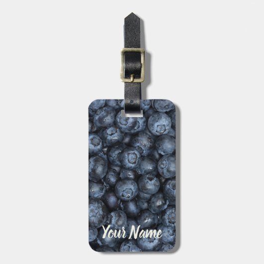 Blueberry Sluiten Detail voor Vegans Bagagelabel (Voorkant verticaal)