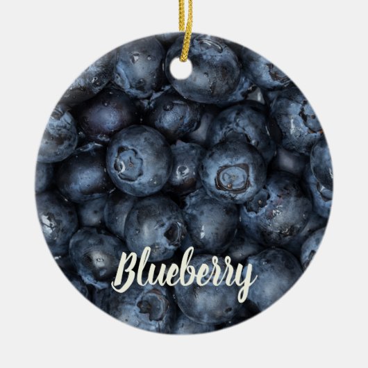 Blueberry Sluiten Detail voor Vegans Keramisch Ornament (Voorkant)