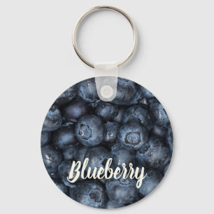 Blueberry Sluiten Detail voor Vegans Sleutelhanger