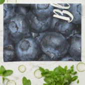 Blueberry Sluiten Detail voor Vegans Theedoek (Gevouwen)