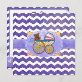 Blueberry Smear Baby shower Invitation Kaart (Voorkant / Achterkant)