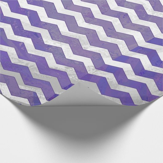 Blueberry Smear Chevron Pattern Cadeaupapier (Hoek)