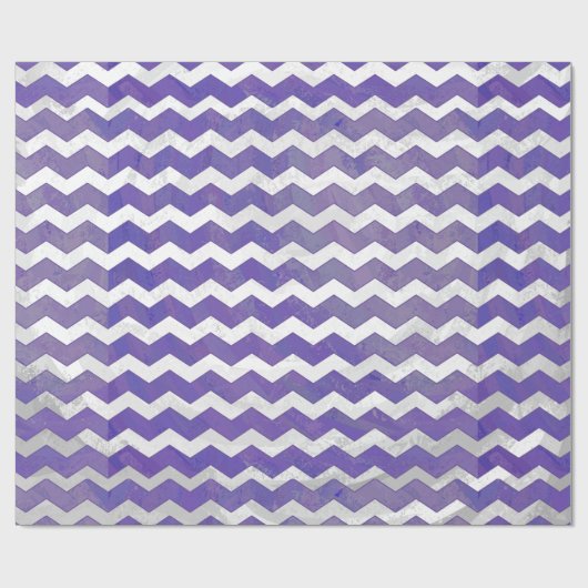Blueberry Smear Chevron Pattern Cadeaupapier (Vlak)