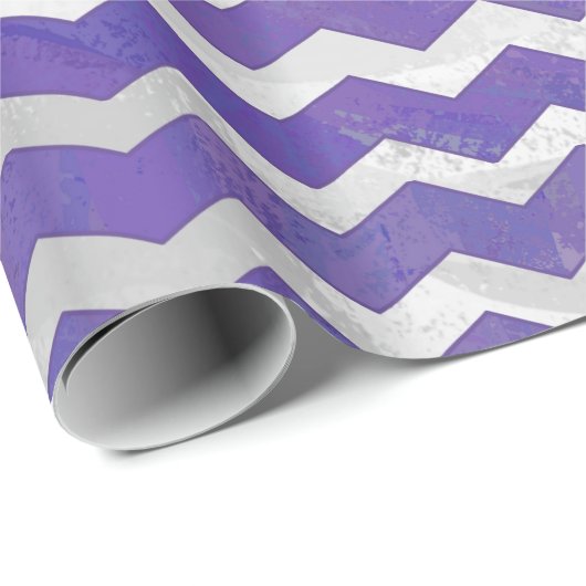 Blueberry Smear Chevron Pattern Cadeaupapier (Rol Hoek)