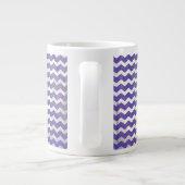 Blueberry Smear Chevron Pattern Grote Koffiekop (Achterkant)