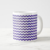 Blueberry Smear Chevron Pattern Grote Koffiekop (Voorkant rechts)