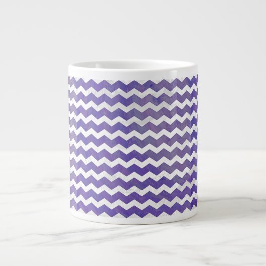 Blueberry Smear Chevron Pattern Grote Koffiekop (Voorkant)