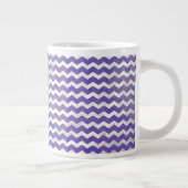 Blueberry Smear Chevron Pattern Grote Koffiekop (Rechts)