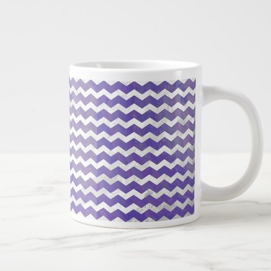 Blueberry Smear Chevron Pattern Grote Koffiekop (Rechts)