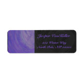 Blueberry Smear Elegant Monogram Etiket (Voorkant)