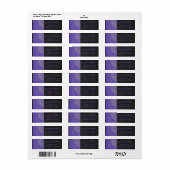 Blueberry Smear Elegant Monogram Etiket (Full Sheet)