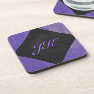 Blueberry Smear en Black Monogram Drankjes Onderzetter