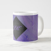 Blueberry Smear en Black Monogram Grote Koffiekop (Voorkant rechts)