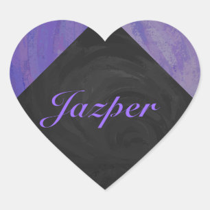 Blueberry Smear en Black Monogram Hart Sticker