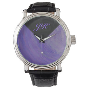Blueberry Smear en Black Monogram Horloge