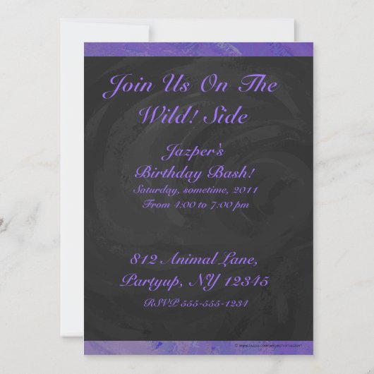 Blueberry Smear en Black Monogram Kaart (Achterkant)