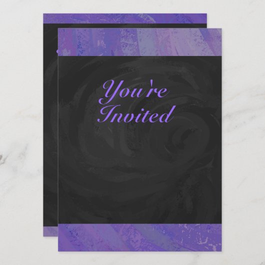 Blueberry Smear en Black Monogram Kaart (Voorkant / Achterkant)