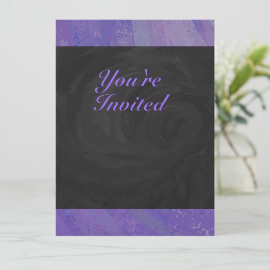 Blueberry Smear en Black Monogram Kaart (Staand voorkant)