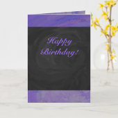 Blueberry Smear en Black Monogram Kaart (Gele Bloem)