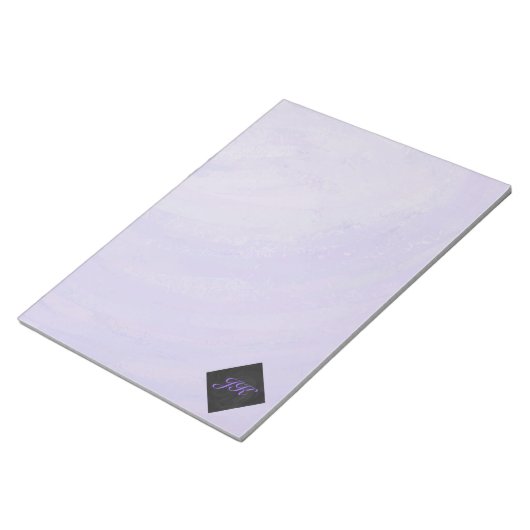 Blueberry Smear en Black Monogram Notitieblok (Schuin)