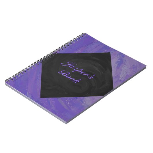 Blueberry Smear en Black Monogram Notitieboek (Linkerzijde)