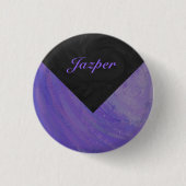 Blueberry Smear en Black Monogram Ronde Button 3,2 Cm (Voorkant)