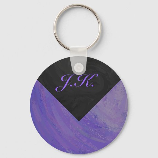 Blueberry Smear en Black Monogram Sleutelhanger (Voorkant)