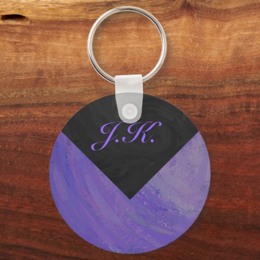 Blueberry Smear en Black Monogram Sleutelhanger (Voorkant)