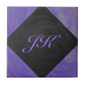 Blueberry Smear en Black Monogram Tegeltje (Voorkant)