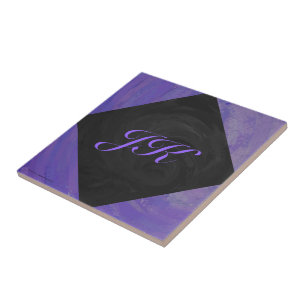 Blueberry Smear en Black Monogram Tegeltje