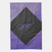Blueberry Smear en Black Monogram Theedoek (Verticaal)