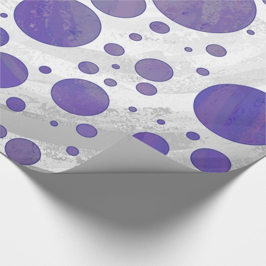 Blueberry Smear Polka Dot Cadeaupapier (Hoek)