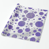 Blueberry Smear Polka Dot Cadeaupapier (Uitgerold)