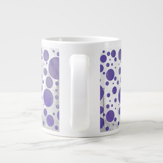 Blueberry Smear Polka Dot Grote Koffiekop (Achterkant)