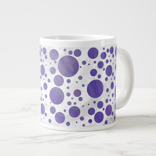 Blueberry Smear Polka Dot Grote Koffiekop (Voorkant rechts)